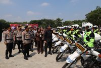 Polda Banten saat Apel Kesiapsiagaan 