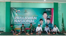 Ketua PC GP Ansor Lebak bersama tokoh NU dan pemerintah daerah saat membuka Dialog Kebangsaan memperingati Hari Pahlawan 2025 di Gedung PCNU Lebak.