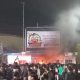 Aparat kepolisian berjaga saat aksi demonstrasi mahasiswa di Kota Serang, Banten. Penanganan hukum pasca-aksi masih menuai sorotan.