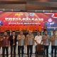 Kapolda Banten Irjen Pol Hengki saat menyampaikan Press Release Akhir Tahun 2025 di Serang, disaksikan pejabat utama Polda dan insan pers.