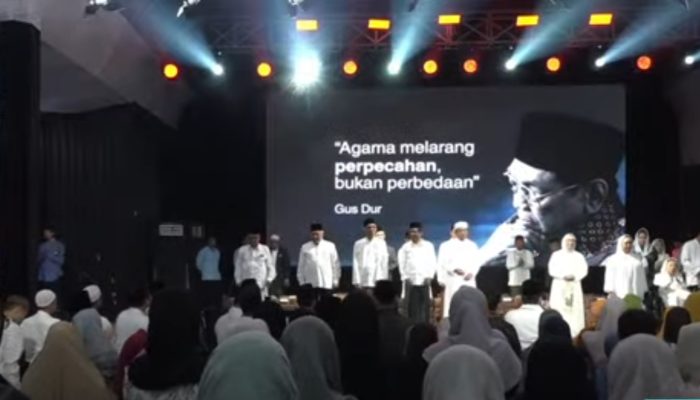Alissa Wahid menyampaikan pandangan tentang kondisi demokrasi nasional menjelang Haul ke-16 Gus Dur di Ciganjur, Jakarta Selatan, Sabtu, 20 Desember 2025