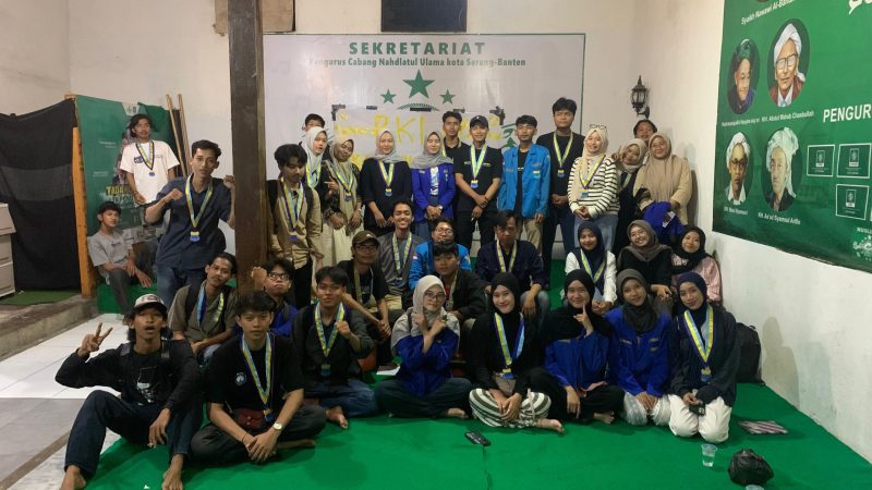 Suasana Rapat Kaderisasi Internal (RKI) ke-IV PMII UIN SMH Banten yang digelar di Sekretariat PCNU Kota Serang, Sabtu, 21 Desember 2025