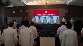 Jajaran pengurus PCNU Kota Serang bersama PWNU Banten saat Rapat Pleno Tahun 2026 di Hotel Wisata Baru, Kota Serang, Jumat, 16 Januari 2026