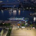 Aktivitas penyeberangan penumpang dan kendaraan logistik di Pelabuhan Ciwandan, Kota Cilegon, selama masa layanan Natal dan Tahun Baru 2025/2026.