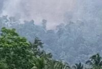 Aparat gabungan dan petugas BPBD Kabupaten Serang melakukan pengecekan lokasi longsor di kawasan Gunung Kaupas, Kecamatan Padarincang.