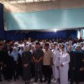Bupati Serang Ratu Rachmatuzakiyah saat melantik ratusan pejabat pimpinan tinggi, administrator, dan pengawas di ruang terbuka Kampung Seni Yudha Asri, Kecamatan Bandung, Jumat, 9 Januari 2026