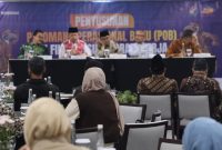 Pimpinan Kanwil Kemenag dan PTKIN se-Indonesia mengikuti forum Sinergitas Kanwil Kemenag Bersama PTKIN di Surabaya, Januari 2025.