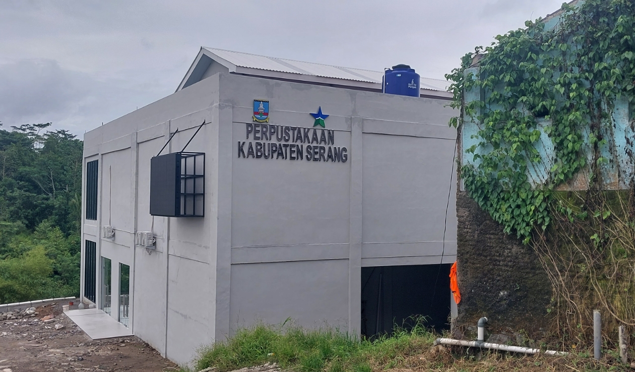Gedung Perpustakaan DPKD Kabupaten Serang memberi klarifikasi soal anggaran Rp8,6 miliar pembangunan gedung perpustakaan daerah