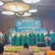 Jajaran pengurus PC Fatayat NU Kota Serang masa khidmat 2025–2030 berfoto bersama usai pelantikan di Aula PUPR Provinsi Banten, Sabtu, 18 Januari 2026