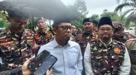 Pengurus PWNU Banten, para kiai, dan jamaah mengikuti istighotsah dan doa bersama dalam rangka Harlah ke-103 Nahdlatul Ulama di Provinsi Banten, Kamis, 8 Januari 2026