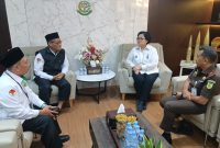 Rektor UIN Sultan Maulana Hasanuddin Banten Prof Muhammad Ishom bersama jajaran saat audiensi dengan Kepala Kejaksaan Tinggi Banten di Kantor Kejati Banten, Serang, Senin, 12 Januari 2026