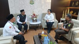 Rektor UIN Sultan Maulana Hasanuddin Banten Prof Muhammad Ishom bersama jajaran saat audiensi dengan Kepala Kejaksaan Tinggi Banten di Kantor Kejati Banten, Serang, Senin, 12 Januari 2026