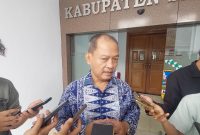 Wakil Bupati Serang Muhammad Najib Hamas saat memberikan keterangan usai Rapat Dengar Pendapat bersama DPRD Kabupaten Serang