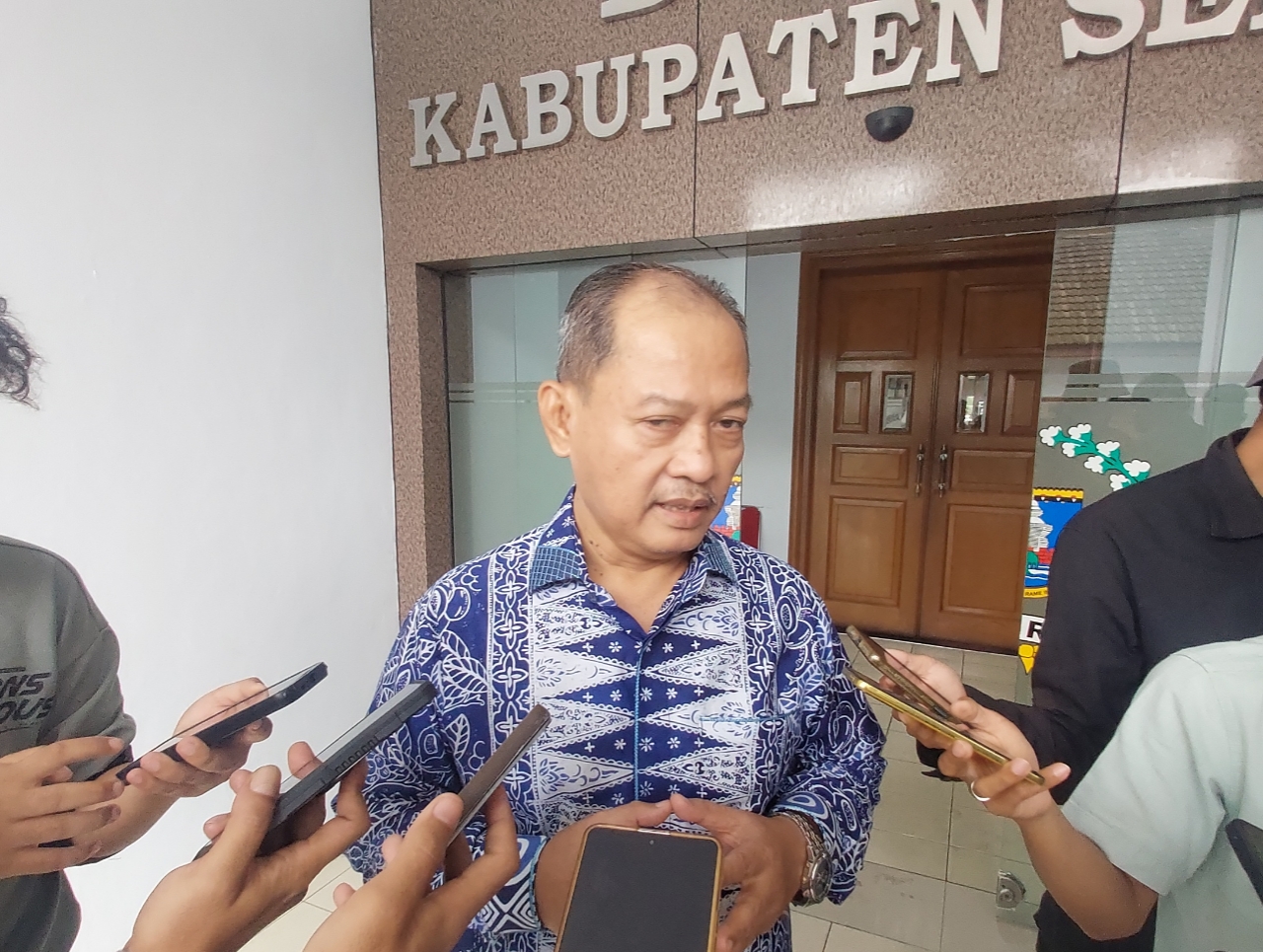 Wakil Bupati Serang Muhammad Najib Hamas saat memberikan keterangan usai Rapat Dengar Pendapat bersama DPRD Kabupaten Serang