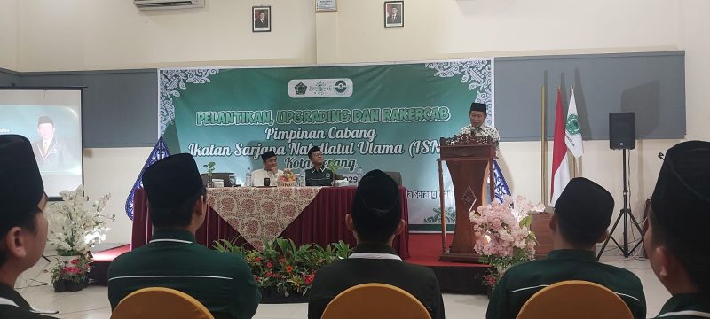 Pelantikan Pengurus PC ISNU Kota Serang masa khidmat 2025–2029 yang dirangkaikan dengan upgrading dan Rakercab di Hotel Puri Kayana, Kota Serang, Minggu, 8 Februari 2026