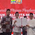 Ribuan warga menghadiri Kirab Budaya Lintas Iman di Royal Baroe, Kota Serang, Minggu, 15 Februari 2026, yang dirangkaikan dengan penandatanganan MoU antara FKUB Kota Serang dan UIN SMH Banten.