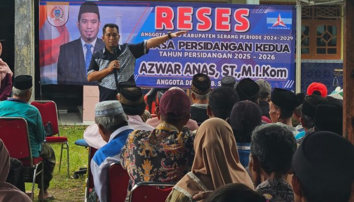 Anggota Dewan Perwakilan Rakyat Daerah Kabupaten Serang (DPRD Kabupaten Serang) dari Fraksi Partai Demokrat, Azwar Anas, melaksanakan kegiatan Reses Masa Persidangan Kedua Tahun 2025–2026 di Said Muncang, Desa Cisait, Kecamatan Kragilan, wilayah Daerah Pemilihan (Dapil) 2 Kabupaten Serang