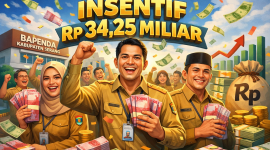 Ilustrasi aktivitas pelayanan pajak di kantor Bapenda Kabupaten Serang yang menjadi ujung tombak peningkatan pendapatan daerah