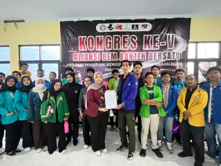 Suci Indah Lestari dari Untirta terpilih sebagai Koordinator Umum BEM Banten Bersatu usai Kongres V di Cilegon, Senin, 16 Maret 2026