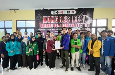 Suci Indah Lestari dari Untirta terpilih sebagai Koordinator Umum BEM Banten Bersatu usai Kongres V di Cilegon, Senin, 16 Maret 2026