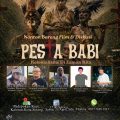 Pamflet nobar dan diskusi film “Pesta Babi” GUSDURian Serang Raya bertempat di Padepokan Kupi, Serang, yang mengangkat isu konflik agraria dan kolonialisme modern di Papua.