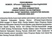 34 Kandidat BAZNAS Kabupaten Serang Periode 2026-2031 Lolos Seleksi Awal, Perebutan Kursi Pimpinan Makin Sengit