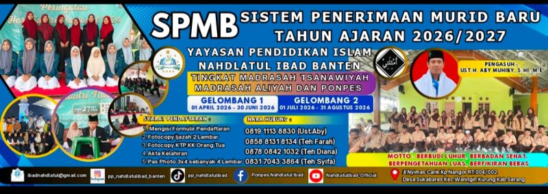 Pondok Pesantren Salafiyah Nahdlatul Ibad Banten Berlokasi di Jalan Nyimas Carik, Kampung Nangor, Desa Sukabares, Kecamatan Waringinkurung, Kabupaten Serang