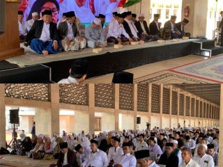 Ribuan alumni Pesantren Assalafie Assalafiat menghadiri Silaturrahim Nasional IKTASA dan Pengaosan ke-100 di Masjid Istiqlal, Jakarta, Minggu, 12 April 2026