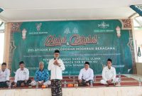 Suasana halalbihalal dan pelatihan moderasi beragama yang digelar PCNU Kota Serang bersama UIN SMH Banten di Pondok Pesantren Al-Fathaniyah Tengkele, Minggu, 12 April 2026