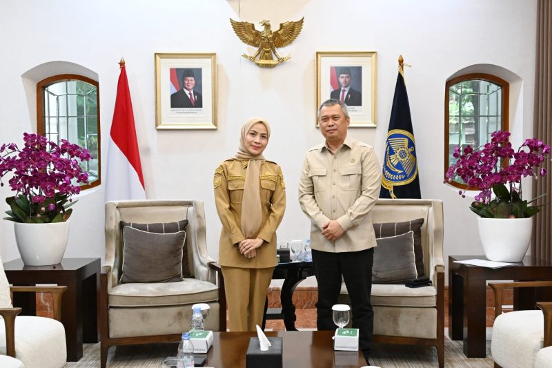 Bupati Serang Ratu Rachmatuzakiyah saat bertemu Menteri Perhubungan di Jakarta untuk membahas perbaikan PJU dan infrastruktur jalan nasional.