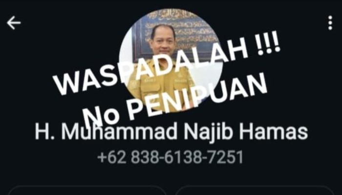 Foto Nomor WhatsApp Wakil Bupati Serang Muhammad Najib Hamas