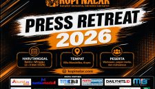 Press Retreat 2026 Kopi Nalar di Villa Mandalika, Anyer, saat peserta mendalami teknik dan etika jurnalisme investigasi, Minggu, 3 Mei 2026