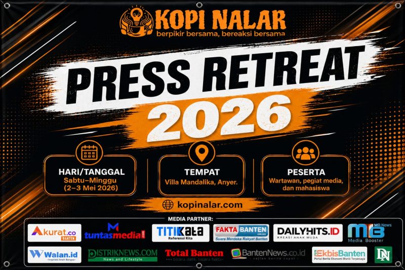 Press Retreat 2026 Kopi Nalar di Villa Mandalika, Anyer, saat peserta mendalami teknik dan etika jurnalisme investigasi, Minggu, 3 Mei 2026