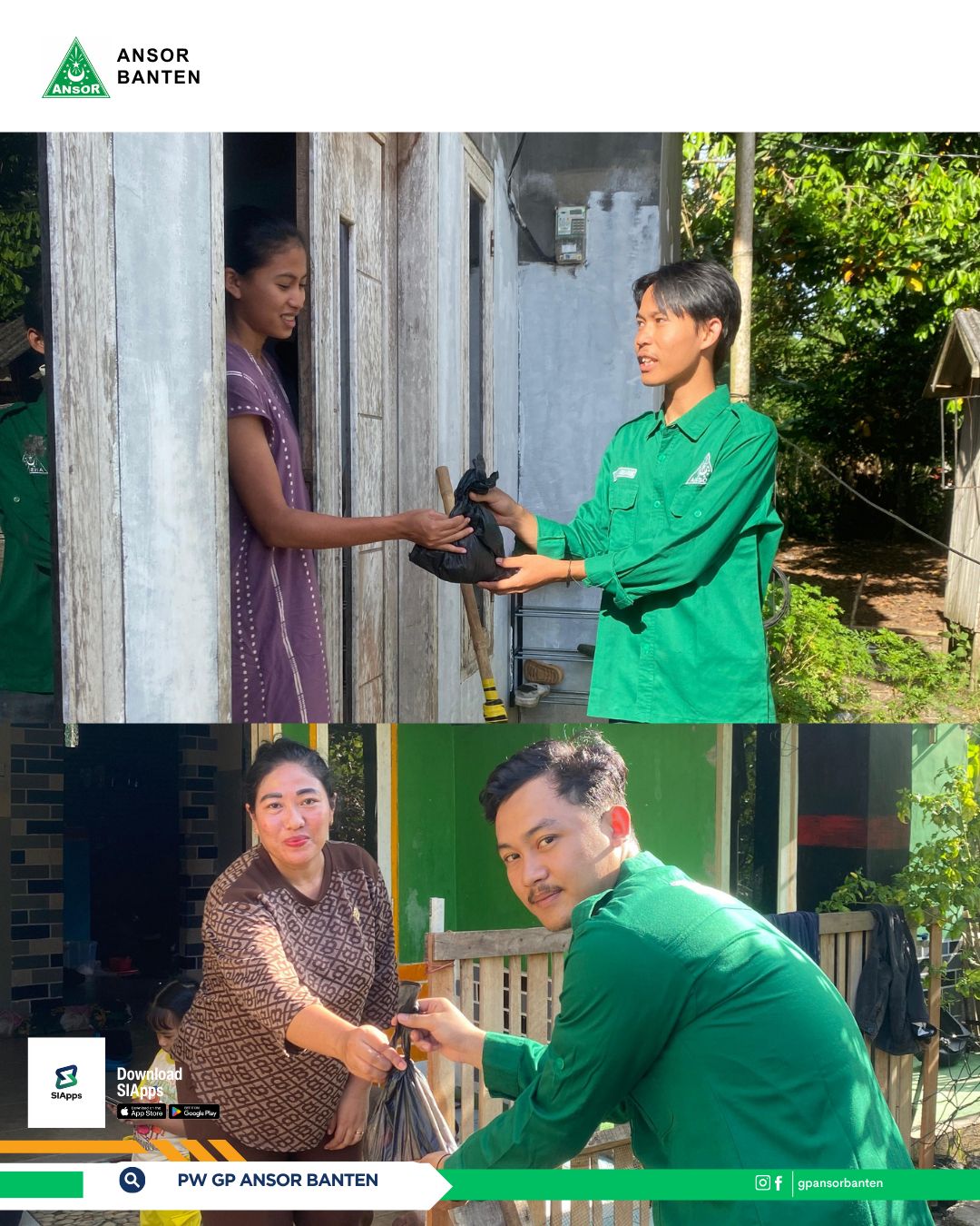 Kader GP Ansor dan Banser Banten saat melakukan proses penyembelihan dan distribusi hewan kurban kepada masyarakat dalam program Ansor Banten Berkurban 2026.
