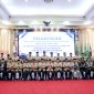 Ketua Kwarnas Gerakan Pramuka Budi Waseso bersama jajaran pengurus Mabida dan Kwarda Pramuka Banten usai pelantikan di Pendopo Gubernur Banten, Jumat, 8 Mei 2026.
