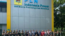 Rombongan perwira TNI AD dari Seskoad berdiskusi dengan manajemen PLN Indonesia Power UBP Suralaya terkait ketahanan energi nasional.