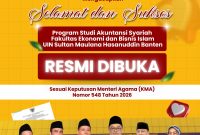 UIN Sultan Maulana Hasanuddin Banten resmi membuka Prodi S1 Akuntansi Syariah dan S3 Ekonomi Syariah