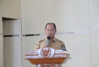 Wakil Bupati Serang Muhammad Najib Hamas saat memberikan pernyataan terkait kasus dugaan korupsi dana desa di Desa Petir, Kabupaten Serang.
