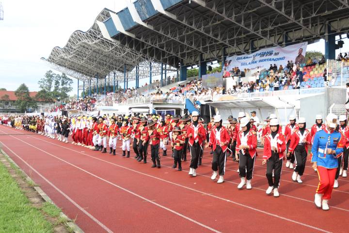 Wali Kota Tangerang Sachrudin membuka pelaksanaan O2SN dan FLS3N 2026 di Stadion Benteng Reborn bersama ribuan pelajar dan guru dari berbagai sekolah di Kota Tangerang.