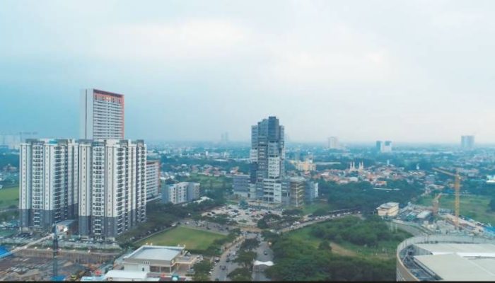 Aktivitas pembangunan kawasan perumahan dan pusat bisnis di Kota Tangerang yang menjadi salah satu penyumbang terbesar realisasi investasi pada Triwulan I 2026.