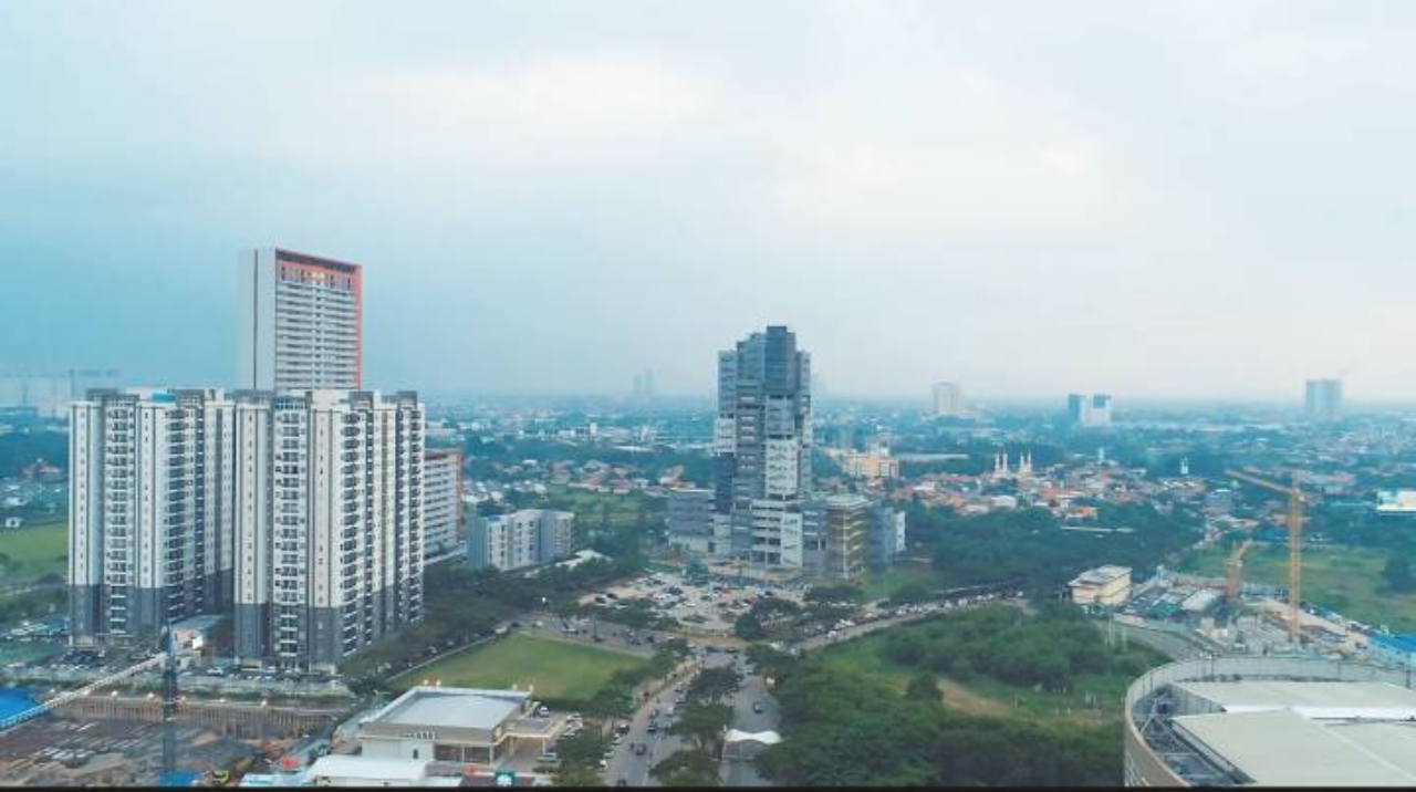 Aktivitas pembangunan kawasan perumahan dan pusat bisnis di Kota Tangerang yang menjadi salah satu penyumbang terbesar realisasi investasi pada Triwulan I 2026.