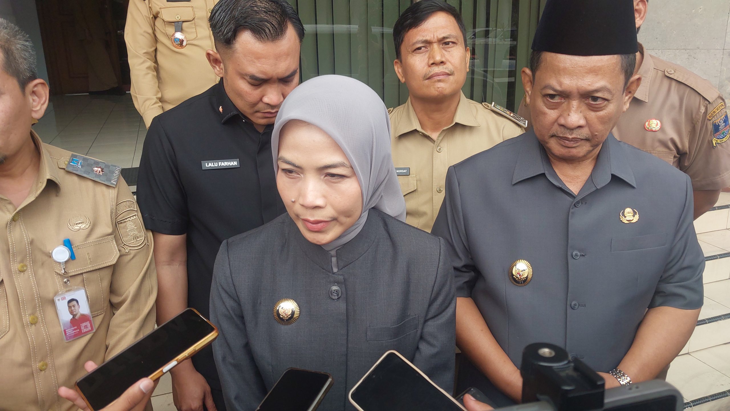 Bupati Serang Ratu Rachmatuzakiyah menghadiri Sosialisasi Kebijakan Ketahanan Pangan Lokal dan Pemberdayaan Masyarakat Desa dalam Menghadapi Dampak Perubahan Iklim di Hotel Swiss-Belinn Cikande, Selasa (30/6/2026).