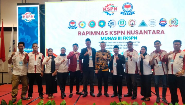 Delegasi KSPN Nikomas Gemilang bersama peserta dari berbagai daerah mengikuti Rapimnas KSPN Nusantara dan Munas III FKSPN di Fieris Hotel & Convention, Majalengka, Jawa Barat.