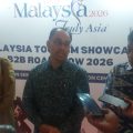 Direktur Tourism Malaysia Jakarta, Hari Mohd Yakzan, saat menghadiri Malaysia Tourism Showcase B2B Roadshow 2026 di Serang, Banten, Senin (8/6/2026), dalam upaya memperluas pasar wisatawan Indonesia ke Malaysia.