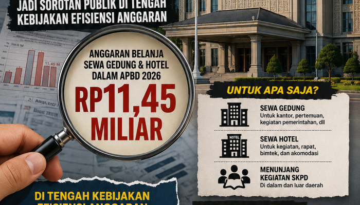 Ilustrasi kegiatan pemerintah daerah di hotel. Anggaran sewa hotel dalam APBD Kabupaten Serang Tahun 2026 menjadi sorotan karena nilainya mencapai Rp8,31 miliar.
