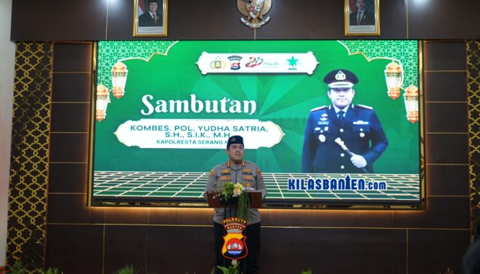 Kapolresta Serang Kota Kombes Pol Yudha Satria membuka Lomba Marhaban bersama Biwali dalam rangka HUT Bhayangkara ke-80 di Aula Wicaksana Laghawa, Selasa (16/6/2026).