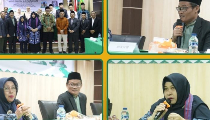Rektor UIN SMH Banten Prof Muhammad Ishom bersama tim asesor Lamdik dan jajaran pimpinan kampus saat pembukaan asesmen lapangan Program Studi PIAUD di Aula Fakultas Tarbiyah dan Keguruan