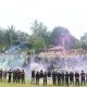 Ribuan warga mengikuti gladi bersih Festival Ciomas Ngabring 2026 di Jalan Ciomas-Mandalawangi hingga Lapangan Desa Citaman, Kabupaten Serang, dengan penampilan Tari Silat Kolosal dan pelepasan lampion.
