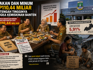 Ironi APBD Banten 2026, Anggaran Makan-Minum Tembus Rp110 Miliar, Saat Ratusan Ribu Warga Masih Bergelut dengan Kemiskinan