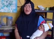 Yuharni bersama bayi Muhammad MBG Subianto di Wonosobo. Nama sang bayi diberikan sebagai bentuk rasa syukur atas manfaat Program Makan Bergizi Gratis yang dirasakan keluarganya.
